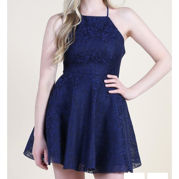 Chelsea navy blue mini dress - Picture 4 of 9